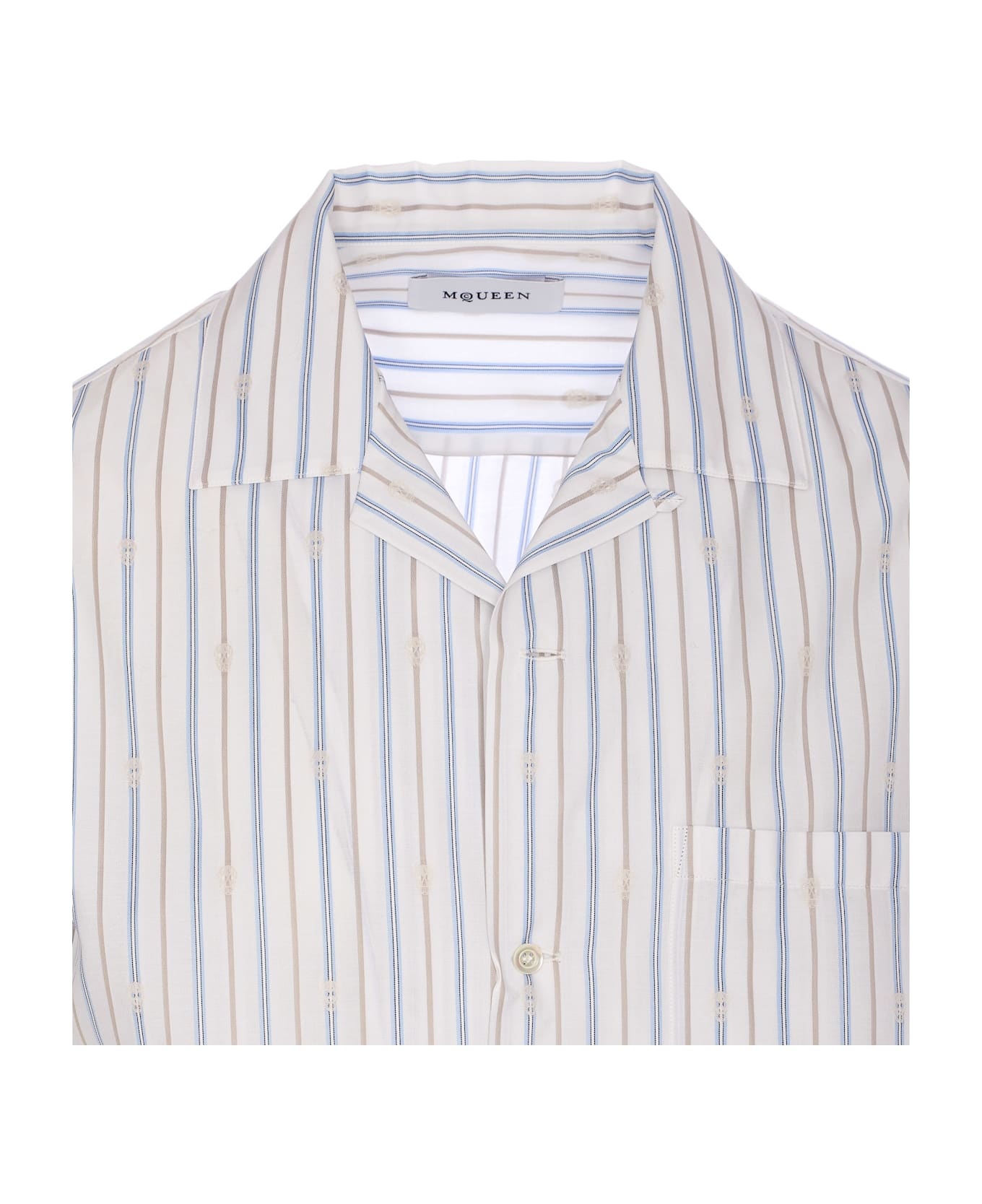 Skull Stripe Motif Shirt - 4