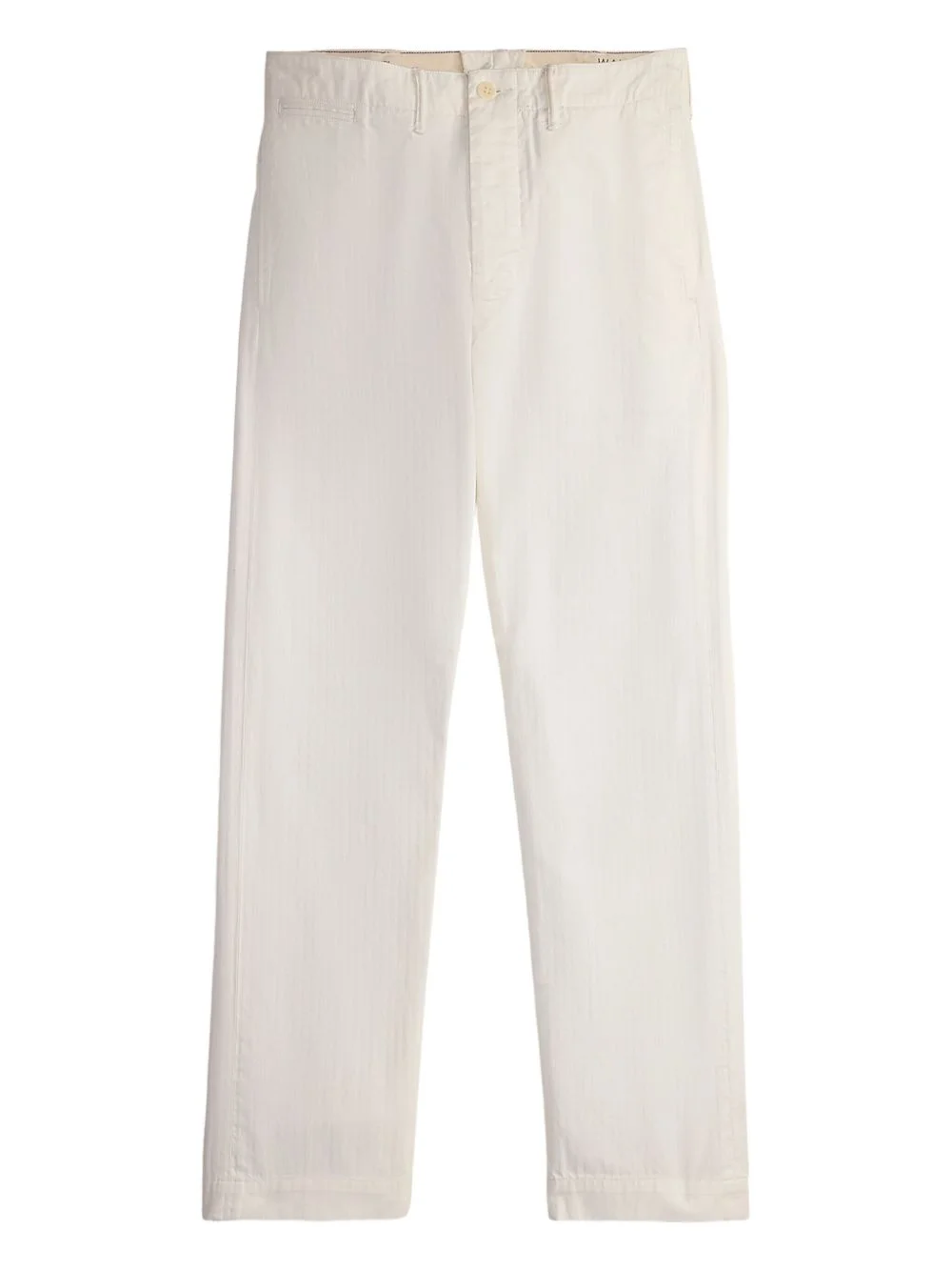 button-fastening cotton trousers - 1