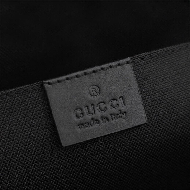 Gucci Logo Stripe Webbing Leather Shoulder Bag 'Black Red' 574886-K5RLN-1095 - 8