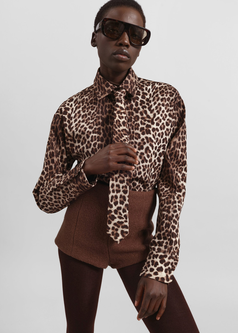 Lui Leopard Print Shirt - Brown 3