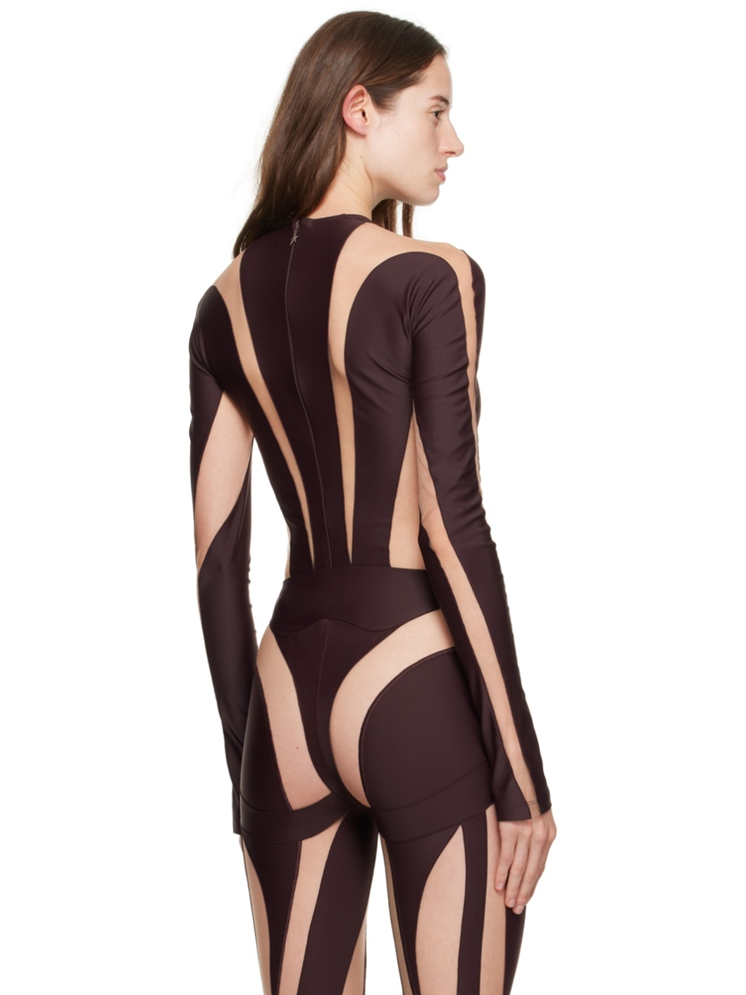 Burgundy Illusion Bodysuit - 3