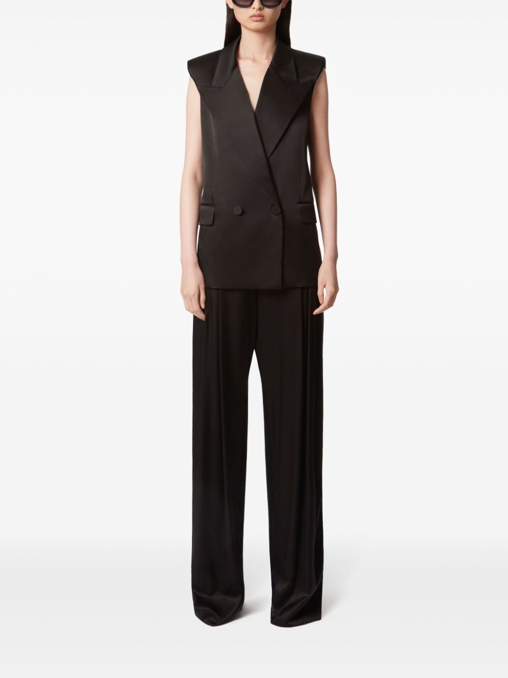 pleated wide-leg trousers - 2