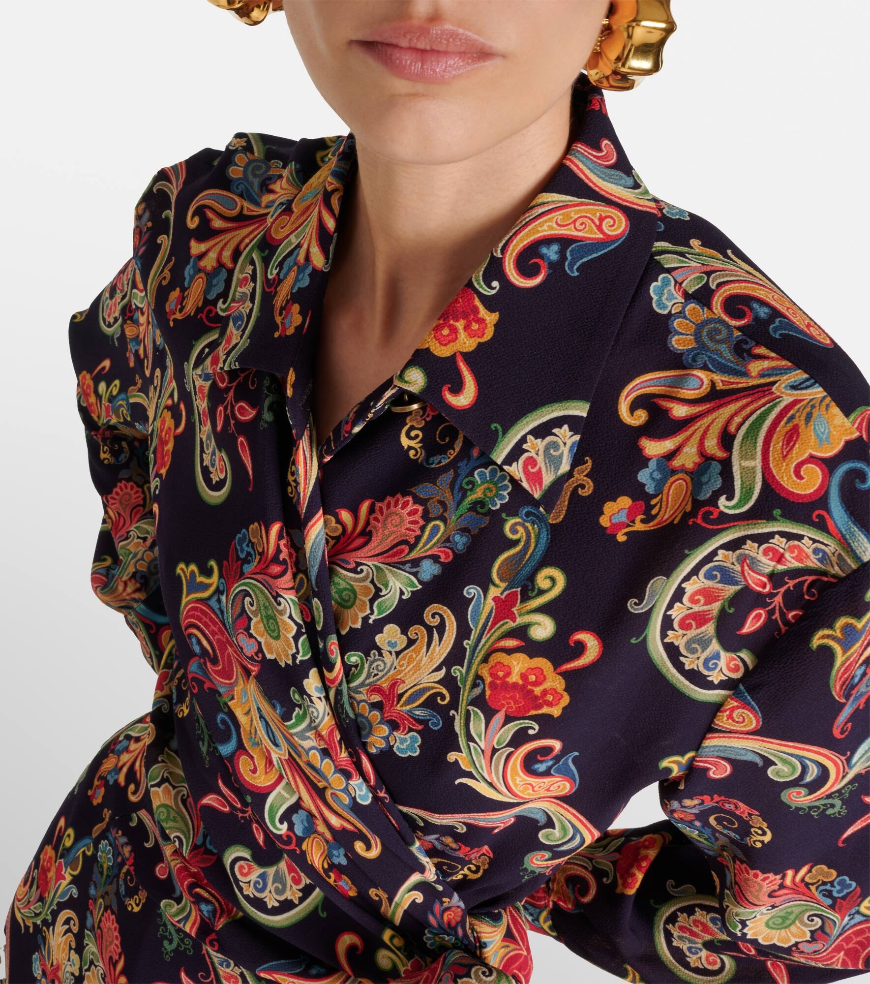 Paisley shirt dress - 4