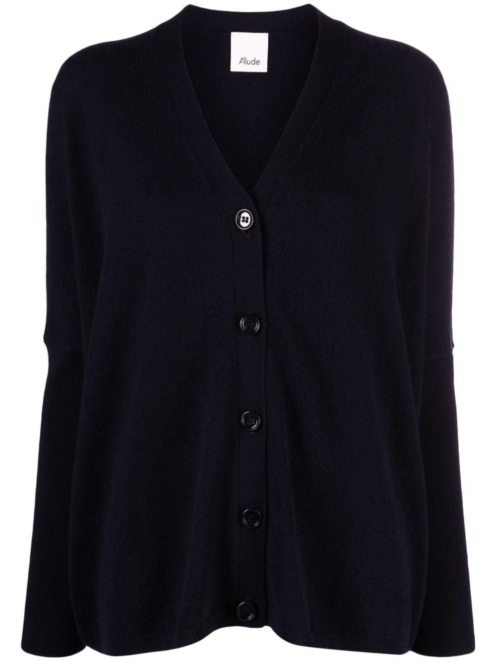 V-neck wool-cashmere cardigan - 1
