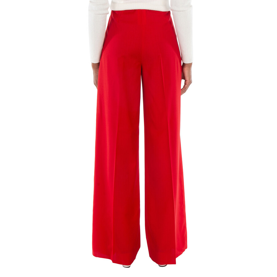 Max Mara Red Rimini Wool Trousers - 3