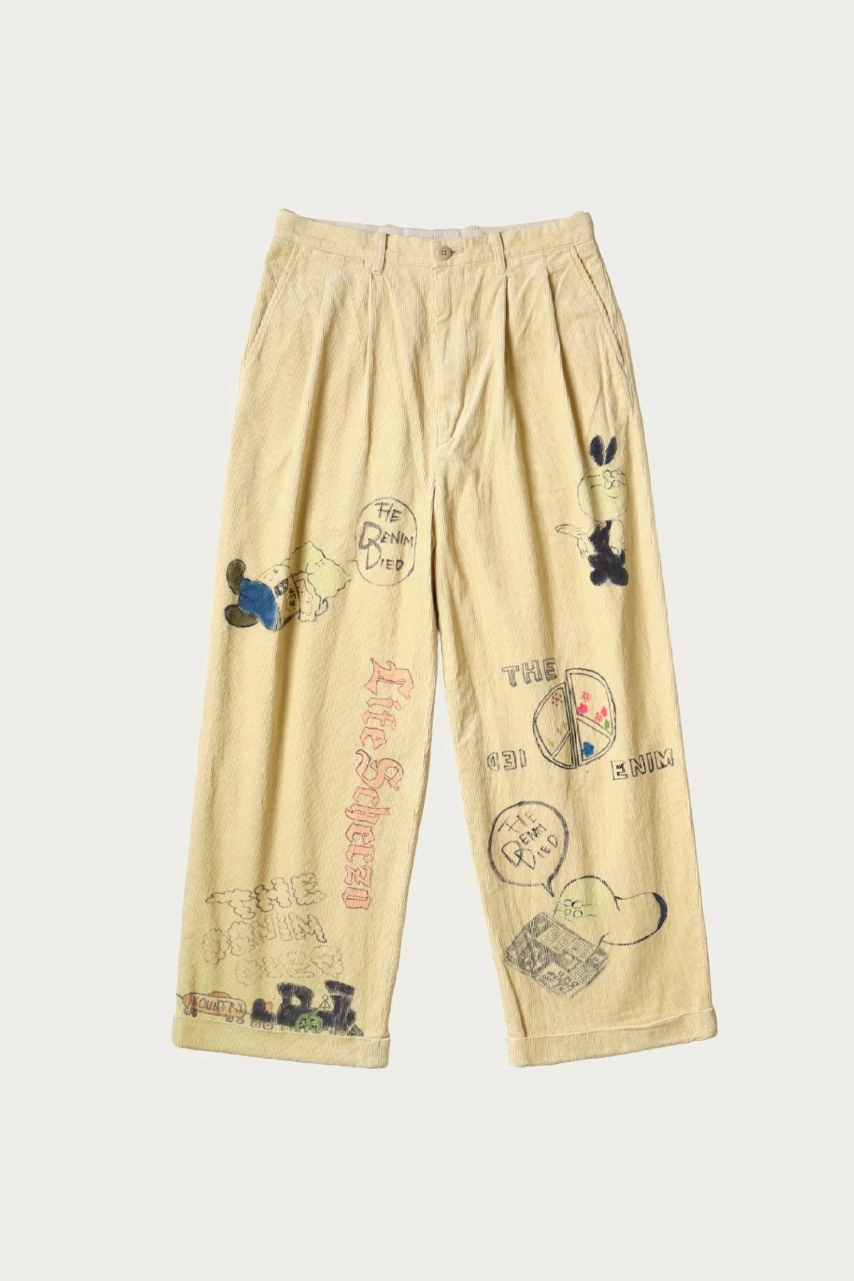 14W Corduroy IVY Pants (Memorial Paint Model) - Light Yellow - 1