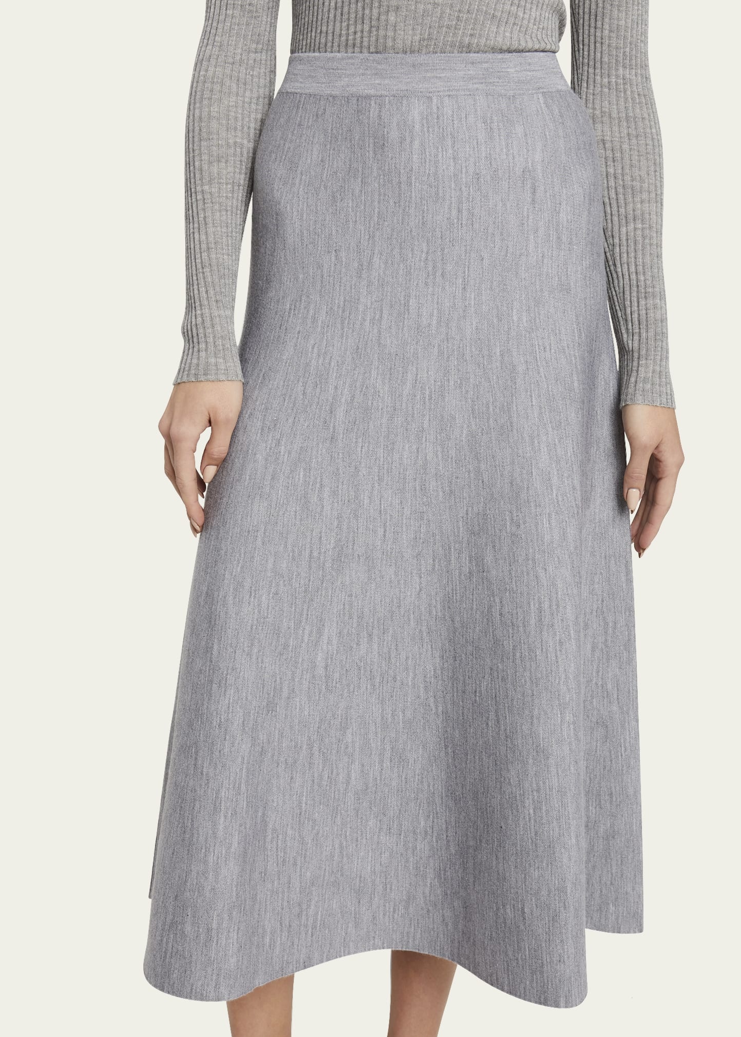 Freddie Midi Wool-Cashmere Skirt - 5