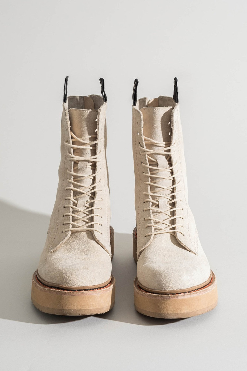 SINGLE STACK BOOT - KHAKI SUEDE 2
