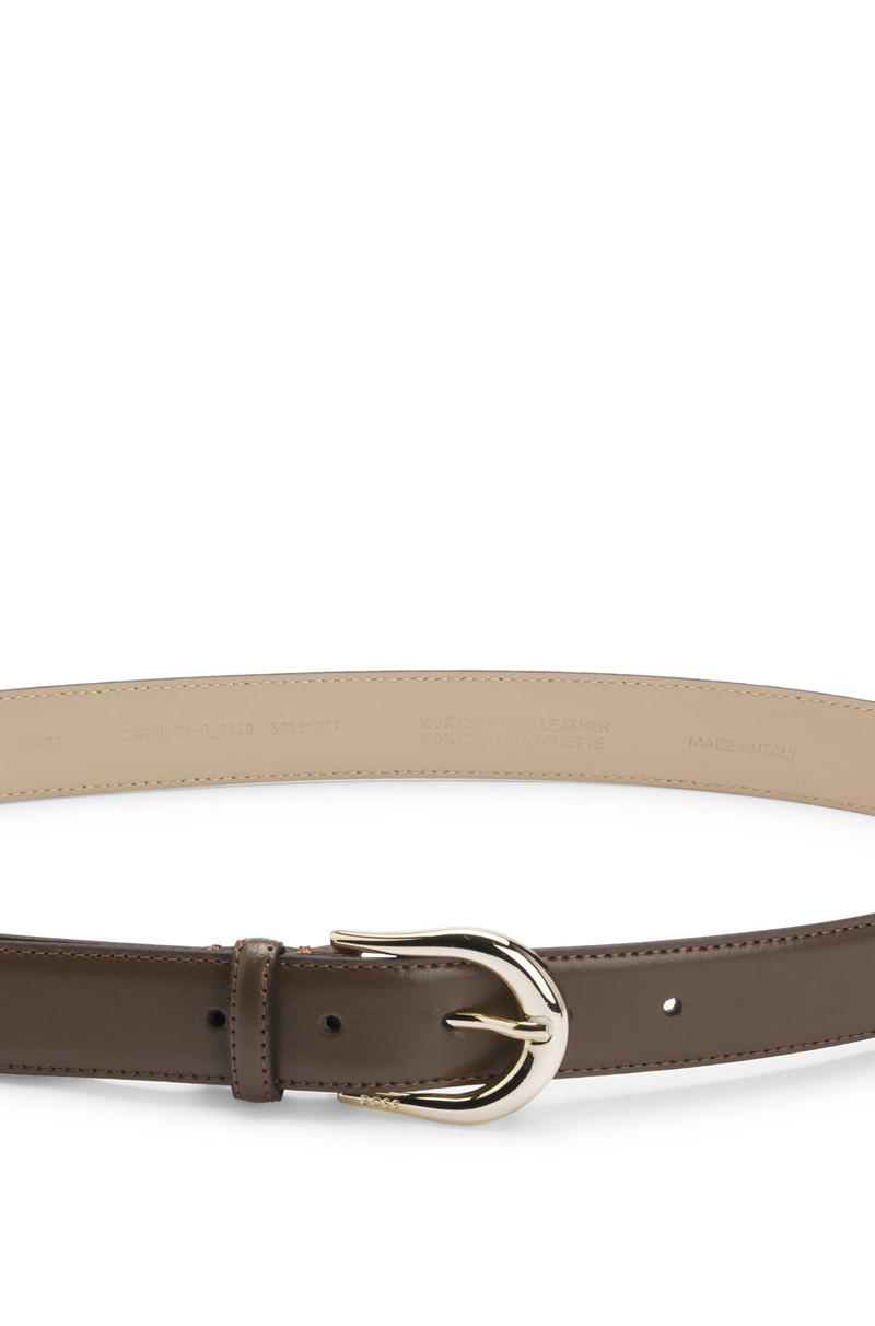 ITALIAN-LEATHER BELT WITH LOGO BUCKLE 4