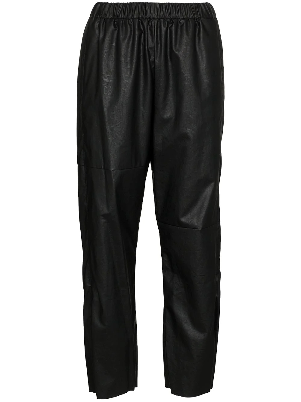 faux leather track pants - 1