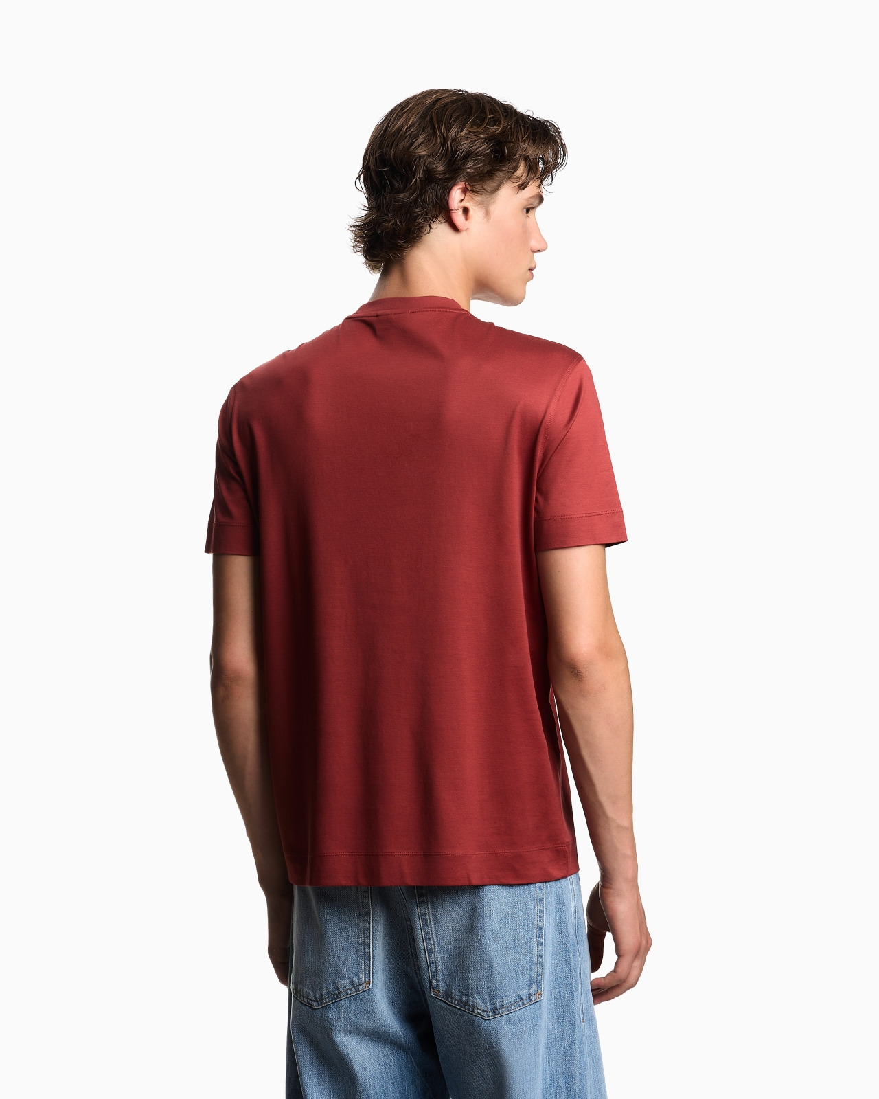 LYOCELL BLEND JERSEY T-SHIRT WITH 3D-EFFECT LOGO - 3