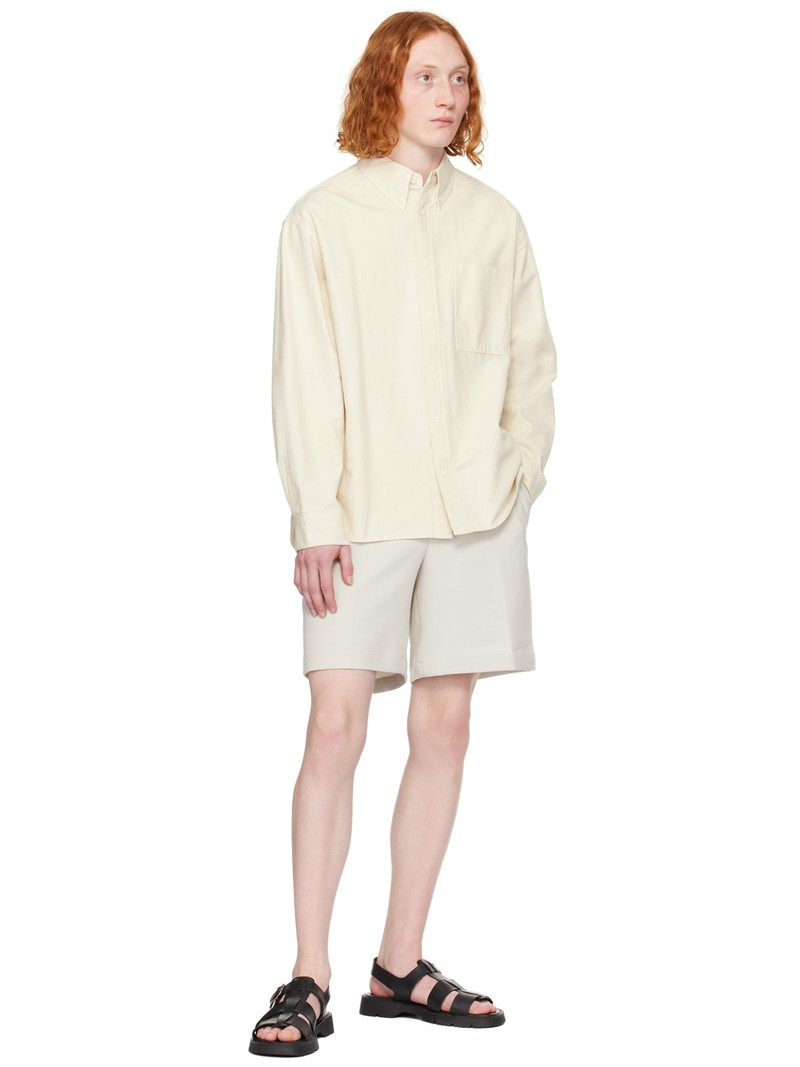 SOLID HOMME Off-White Patch Pocket Shirt outlook