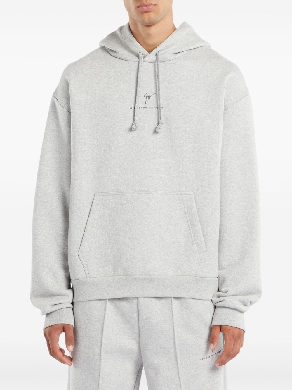 logo-embroidered hoodie - 3