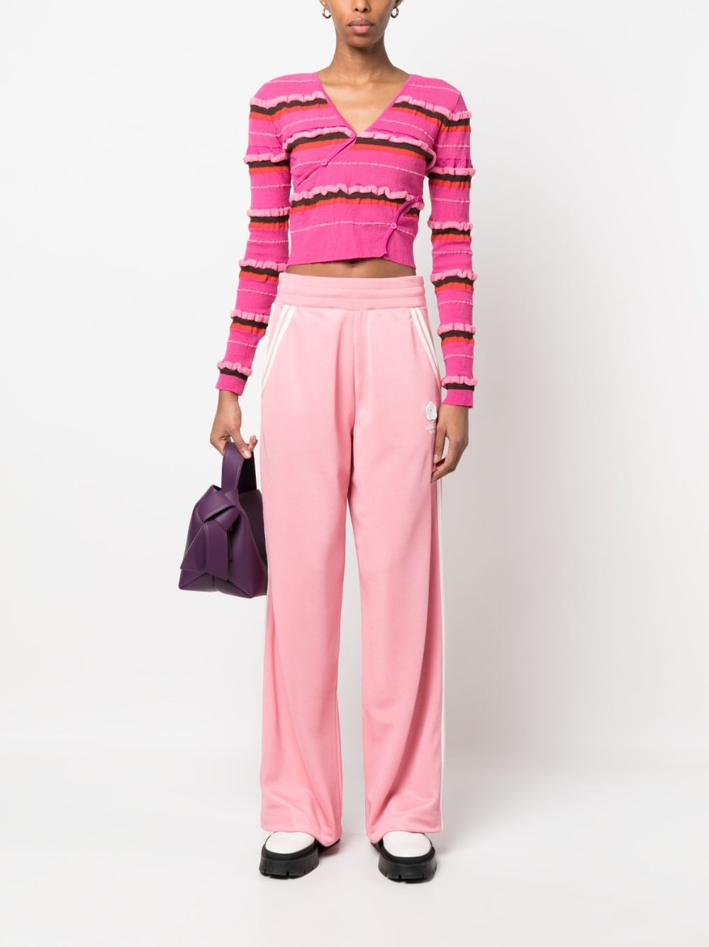 side-stripe track pants - 2