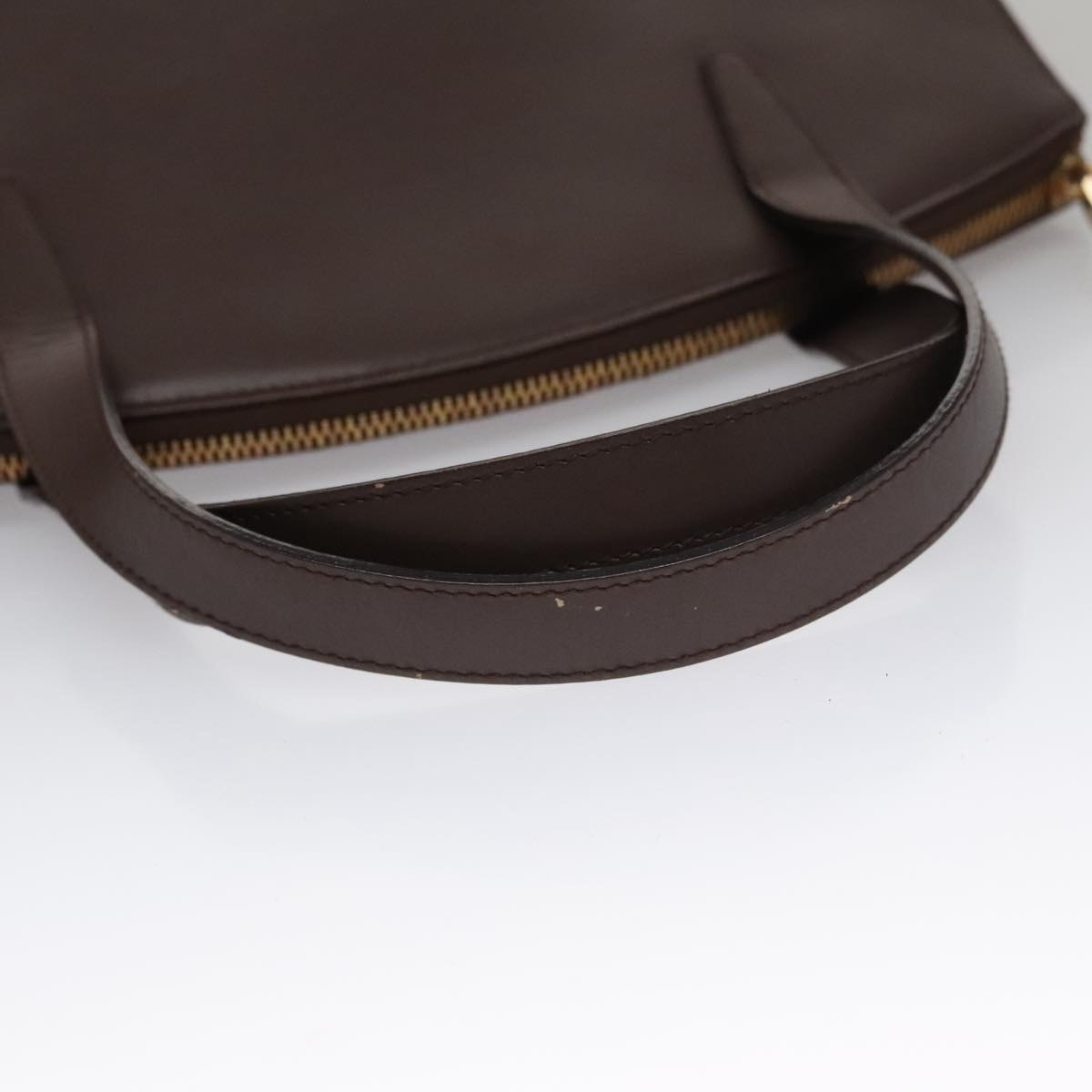 GUCCI Hand Bag Leather Outlet Brown Gold - 7
