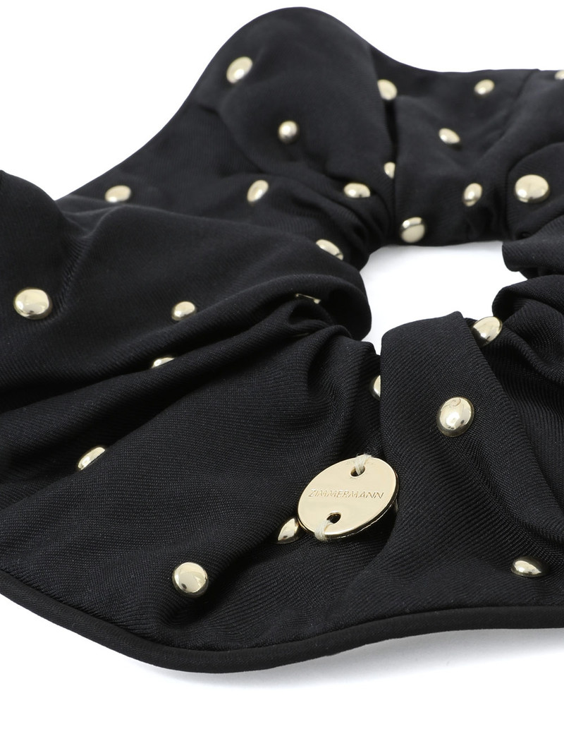 STUDDED SILK SCRUNCHIE 3