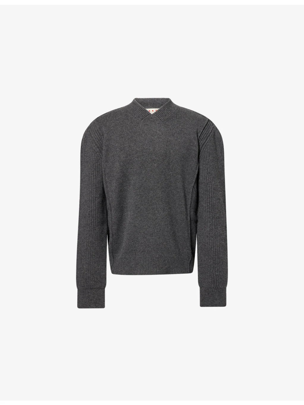 V-Neck Rib-Knit Wool-Blend Jumper - 1