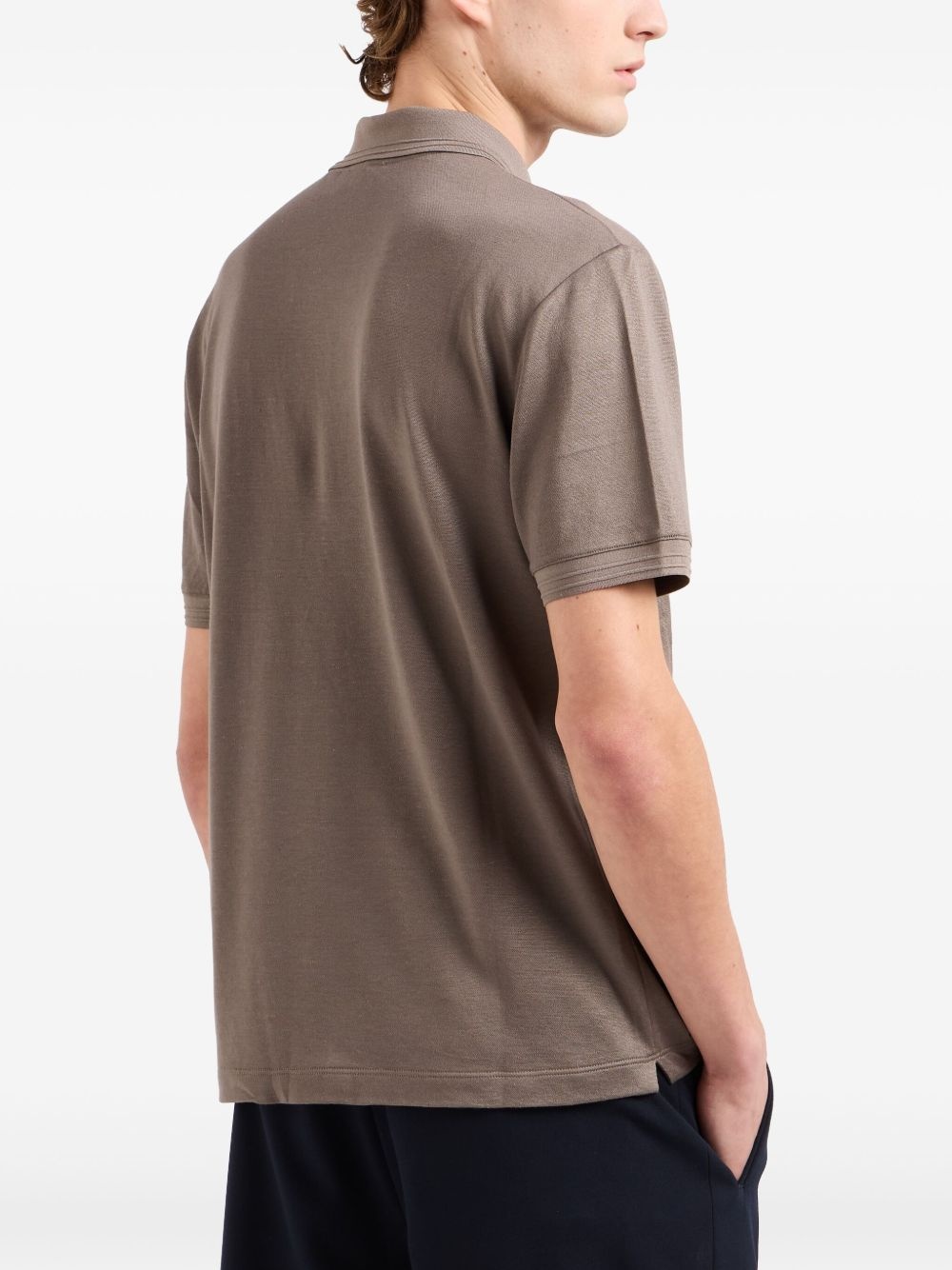 logo-embroidered polo shirt - 3