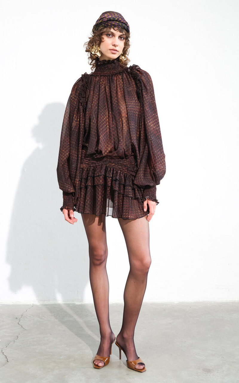 SIEDRÉS Kaia Ruffled Mini Skirt multi outlook