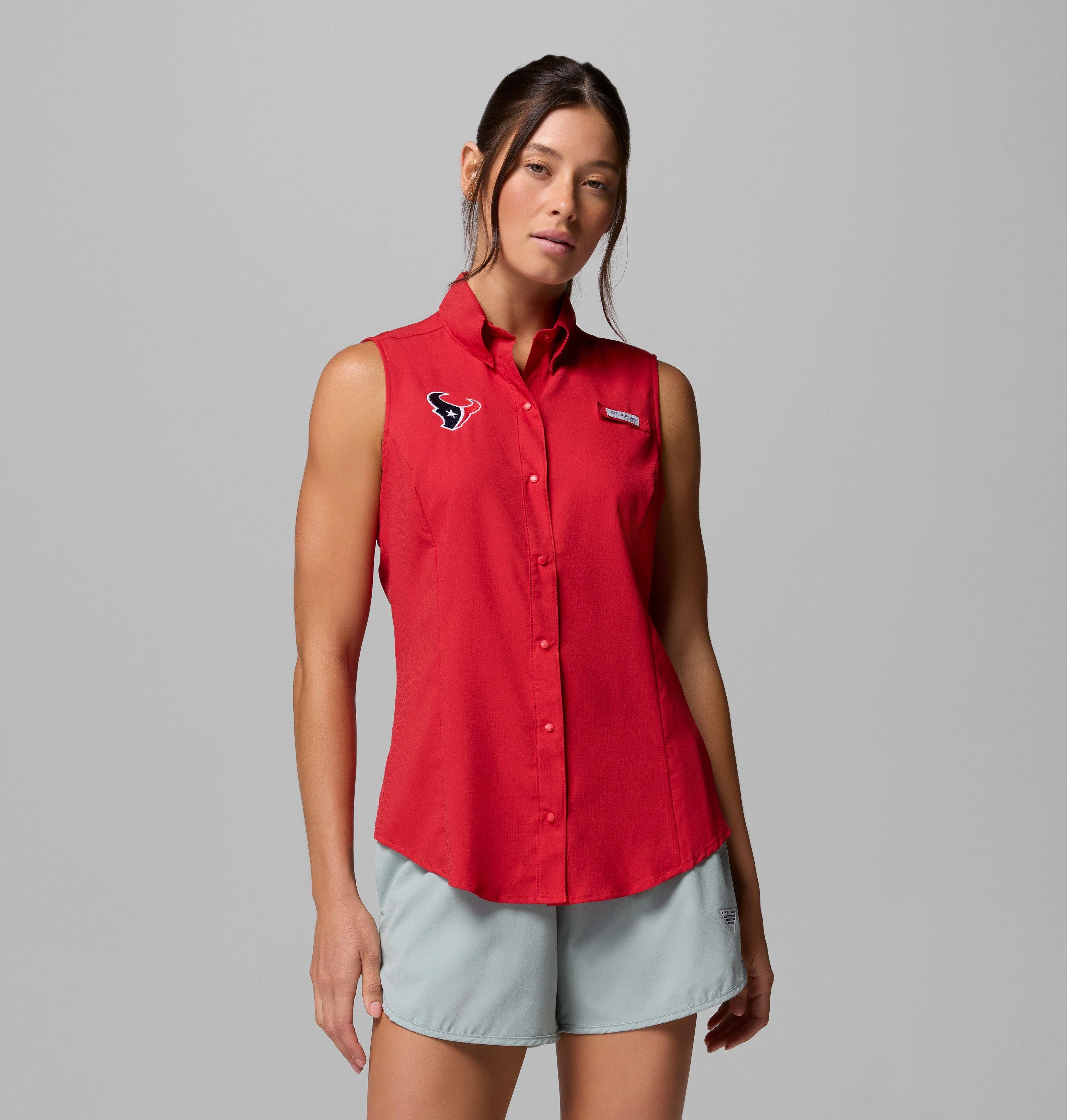 Women's PFG Tamiami Sleeveless Shirt - Houston Texans - 1