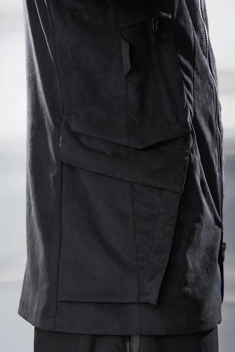 J29-TO Scrim Laced Ultra-Microfiber Blazer Black 21