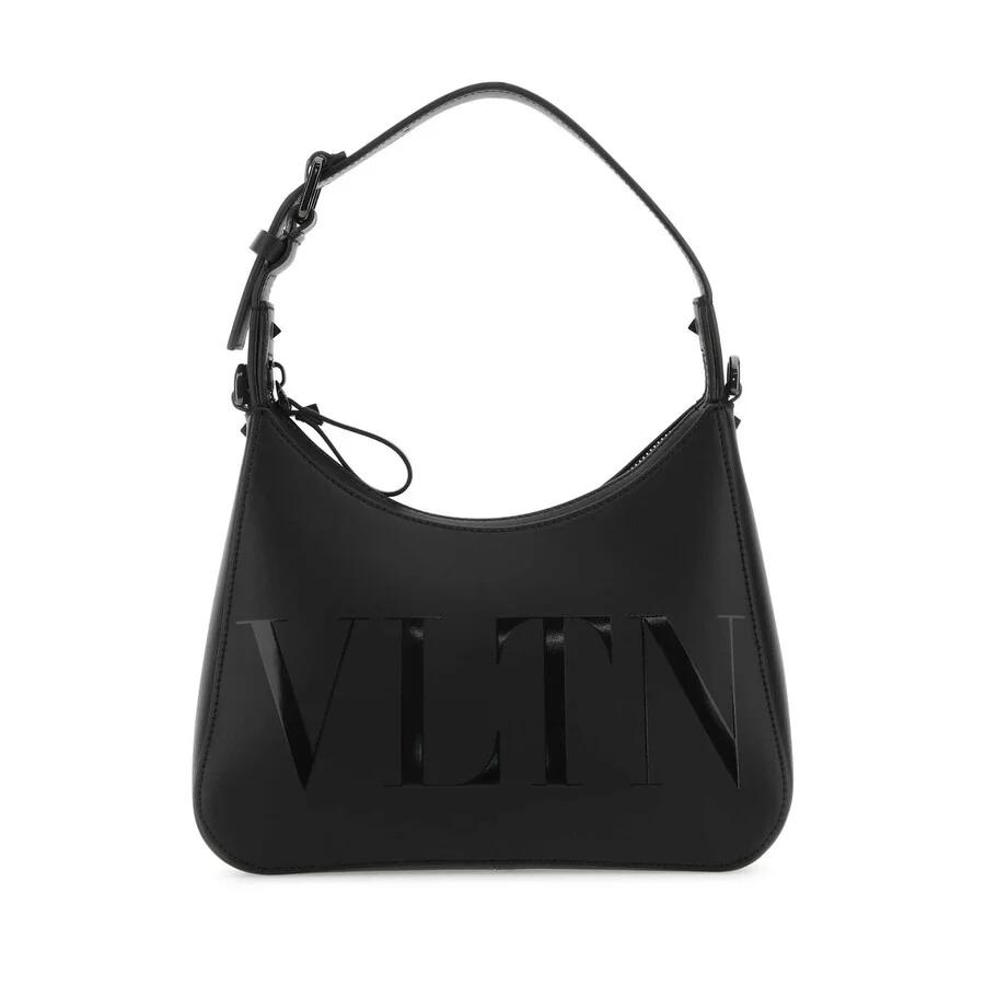 Valentino Garavani Black Leather Vltn Handbag - 1