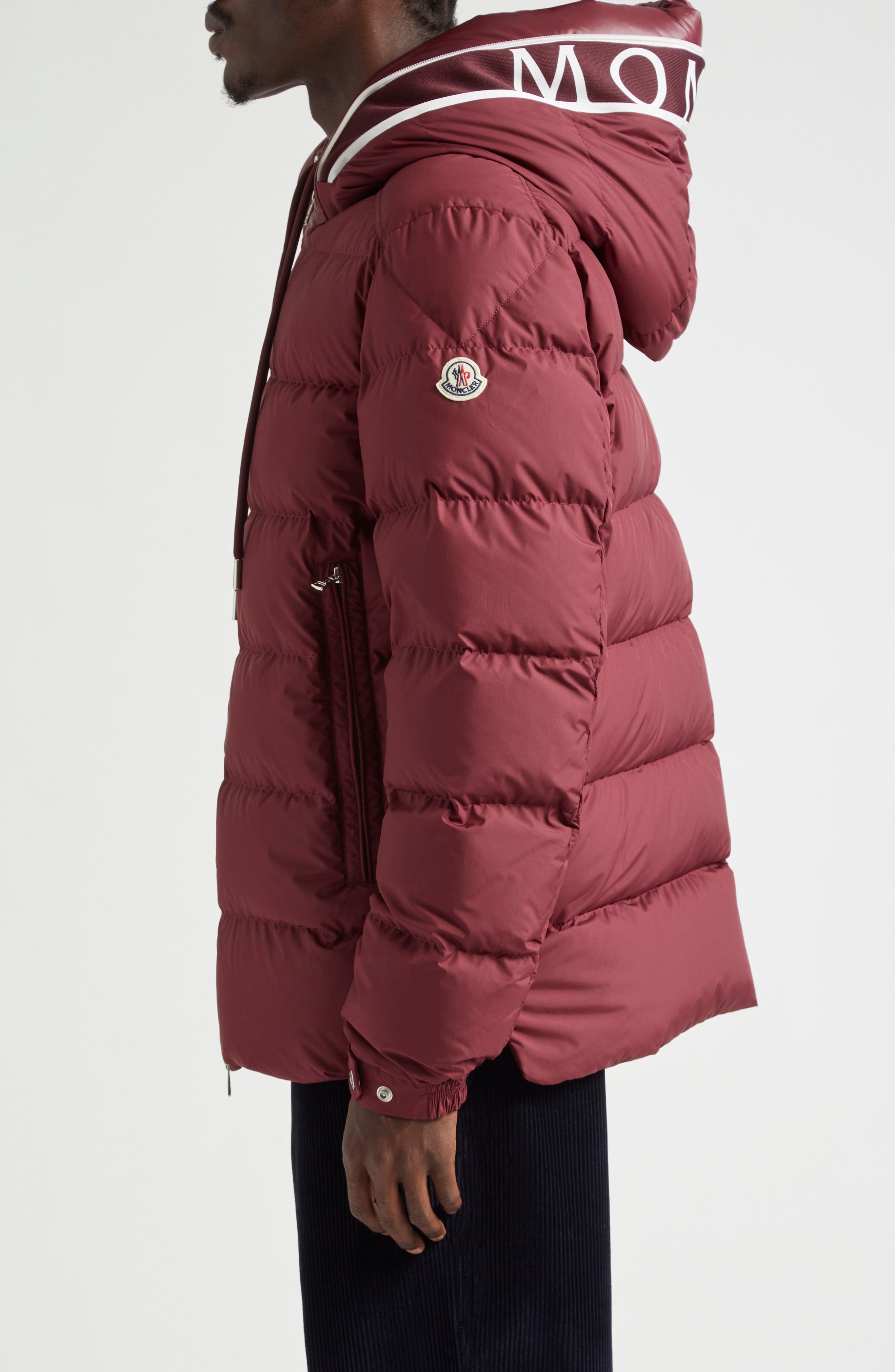 Moncler Cardere Hooded Down Puffer Jacket in Red at Nordstrom - 4