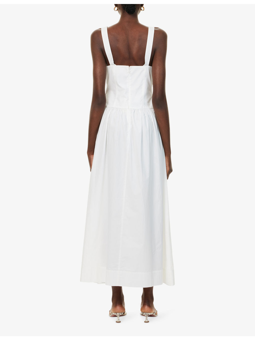 Dune Shoulder-Straps Cotton-Poplin Maxi Dress - 4