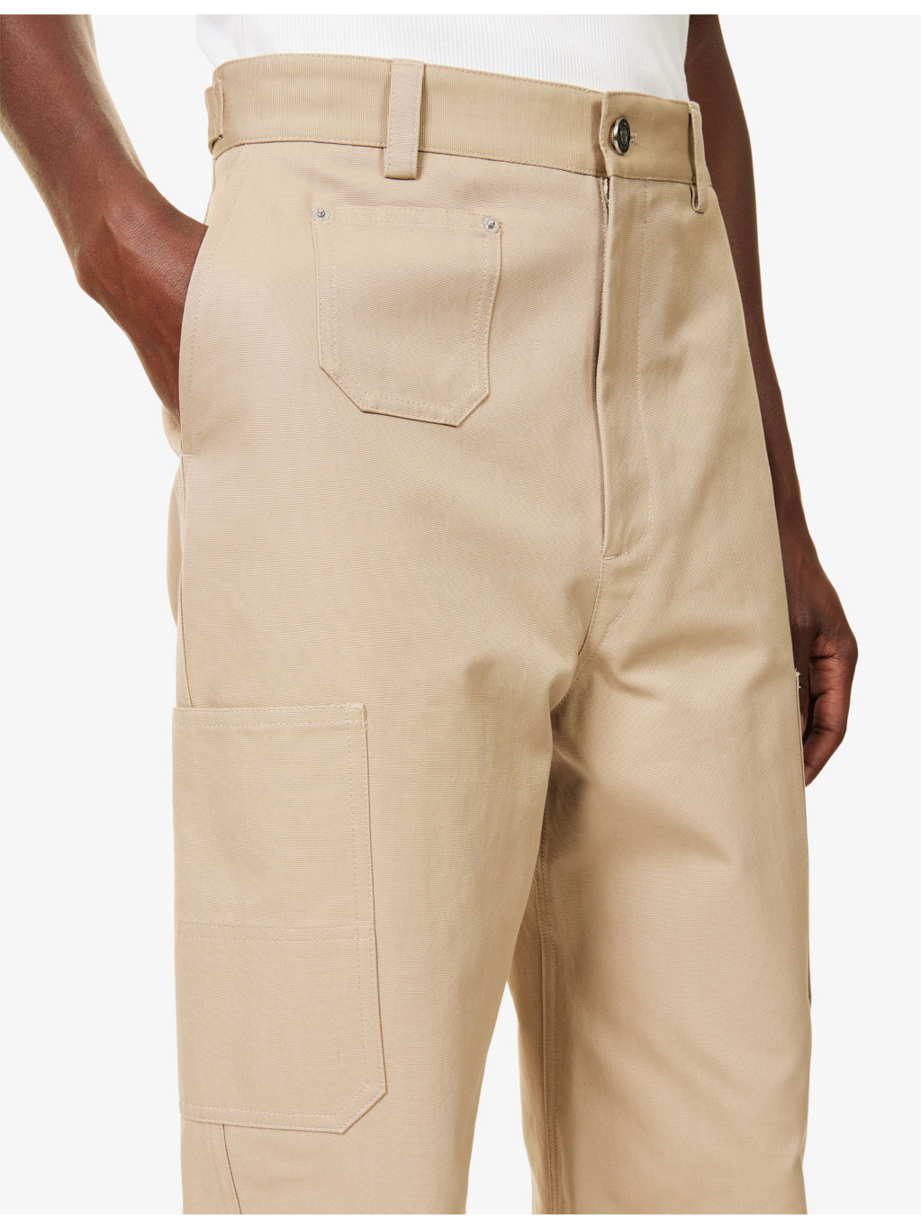 Cargo Wide-Leg Cotton Trousers - 5