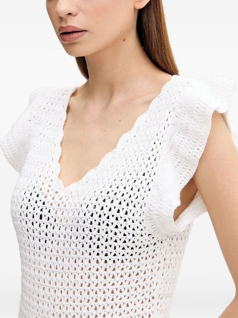 Annalise ruffled crochet mini dress 3