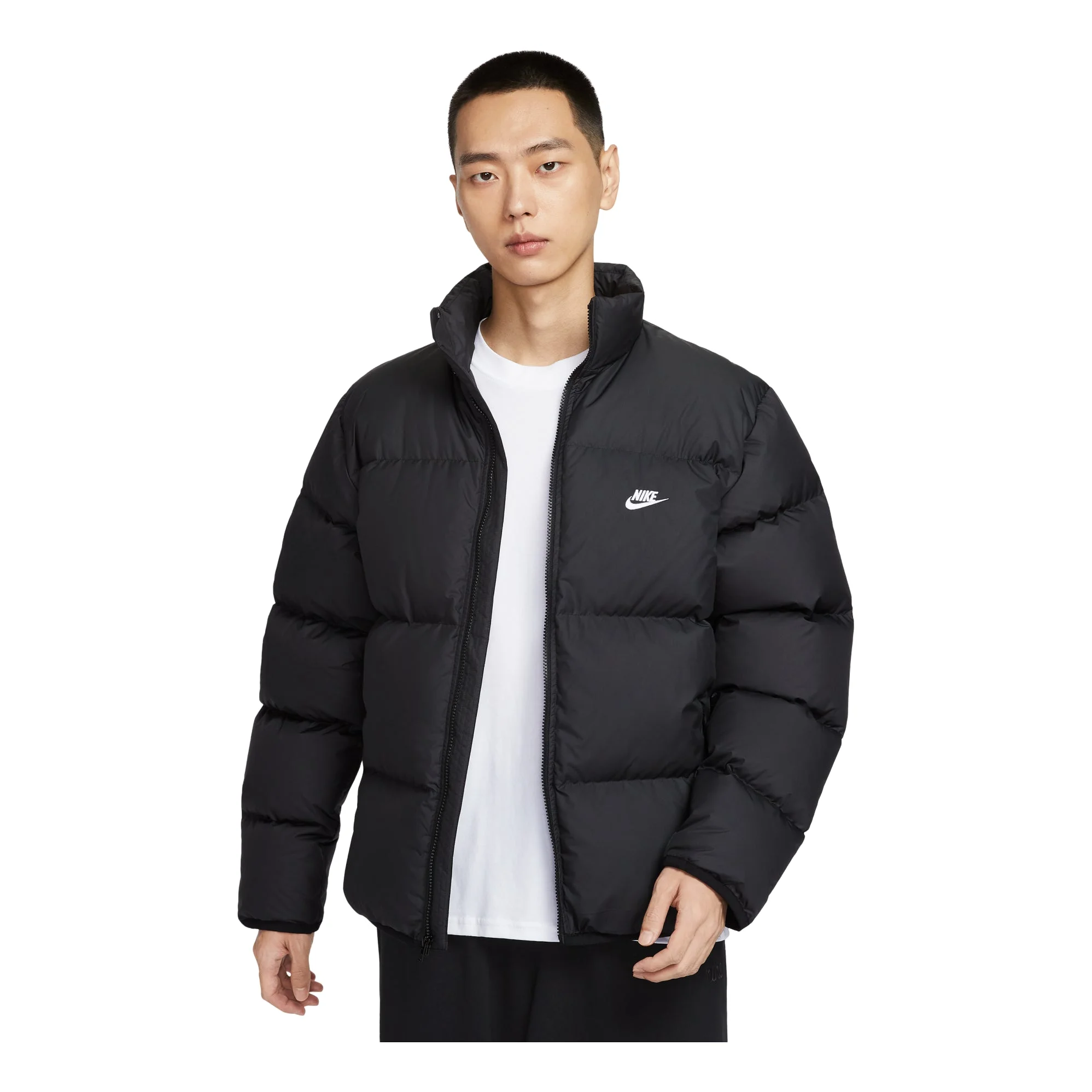 Nike Sportswear Club Therma-FIT Puffer Jacket Asia Sizing 'Black White' IB2976-010 - 1