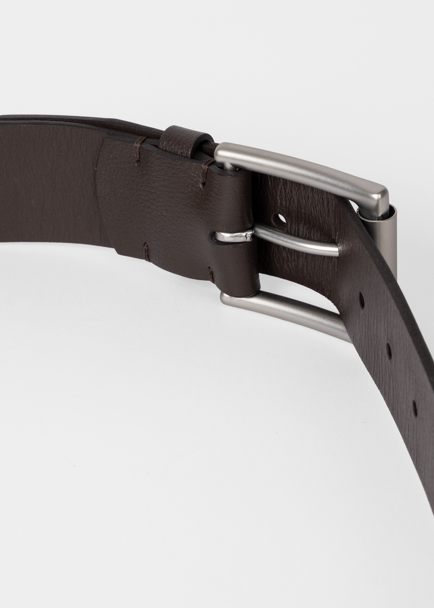 Brown Leather 'Keeper' Belt - 3