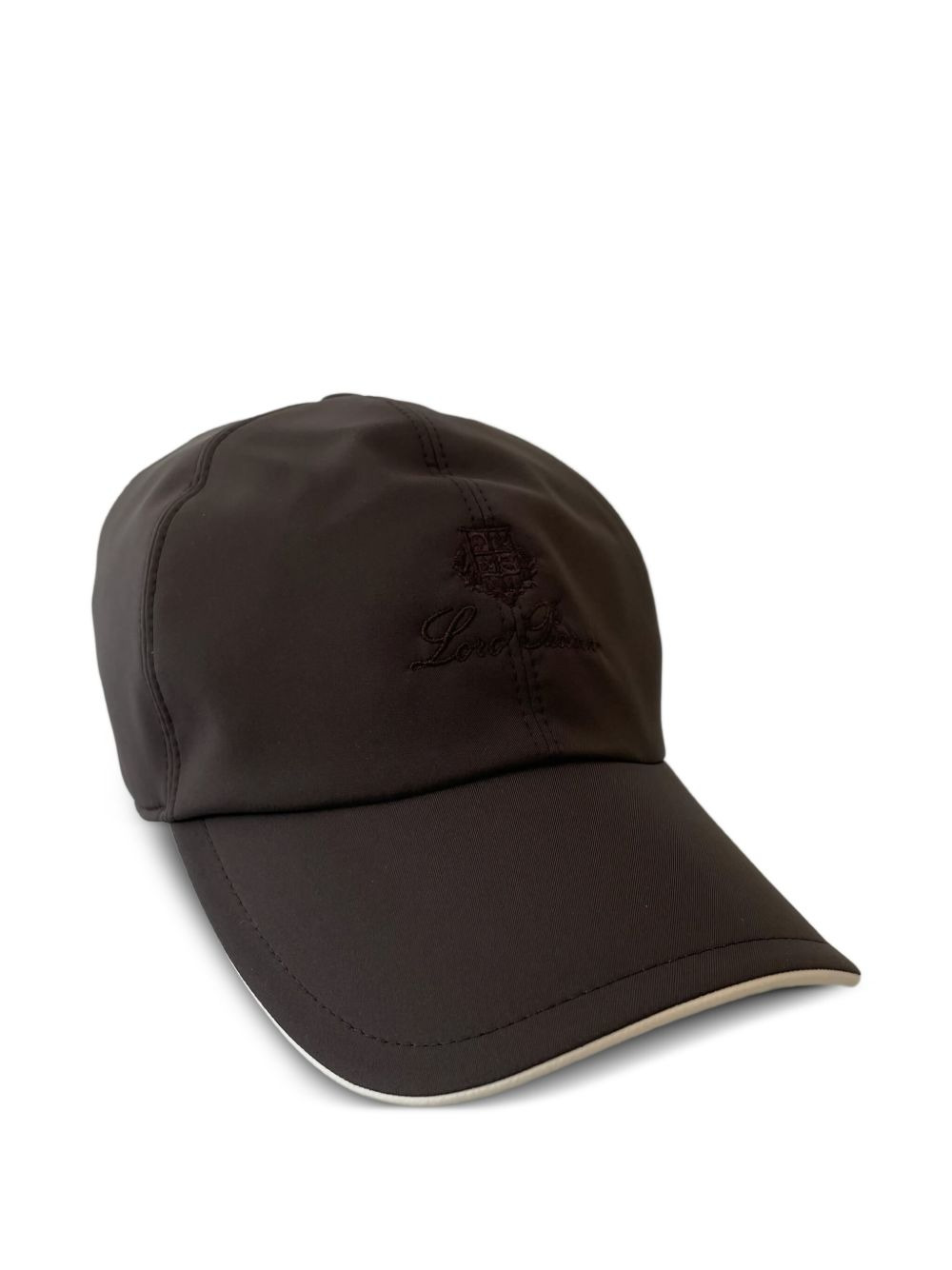 logo-embroidered contrast-trim cap - 1