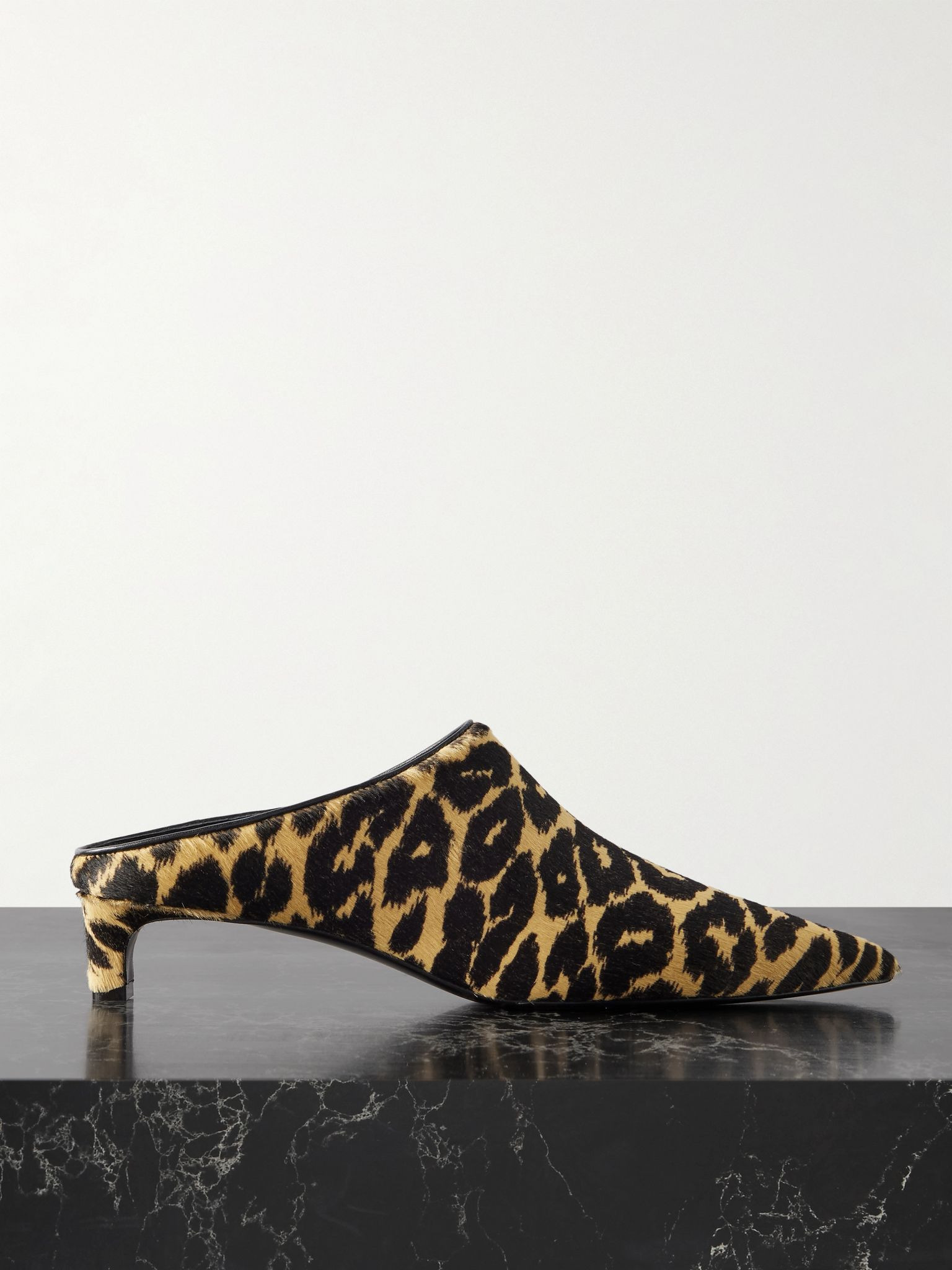 Leopard-print calf hair mules Leopard print - 1