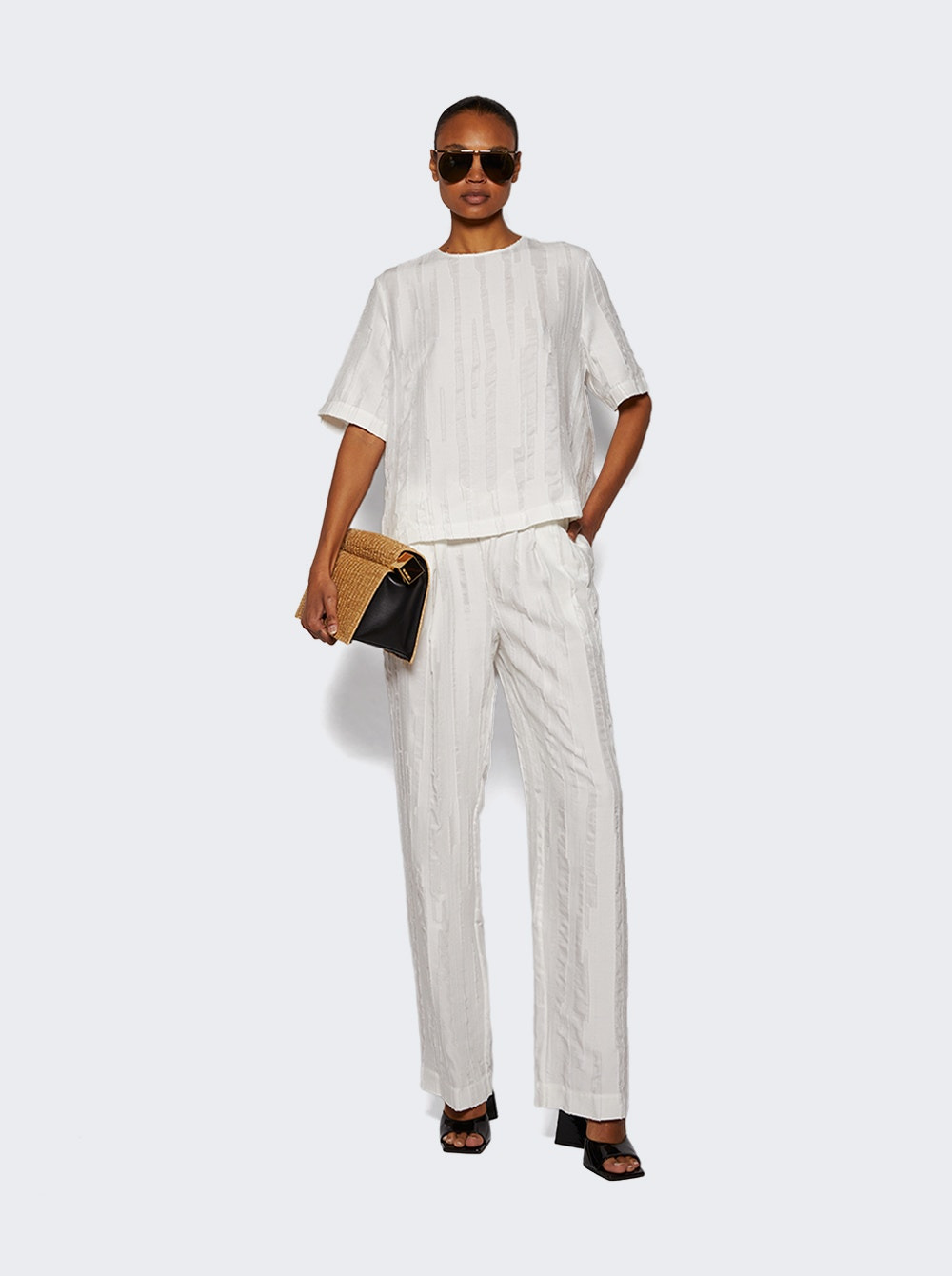 Toba Round Neck Blouse Ivory - 5