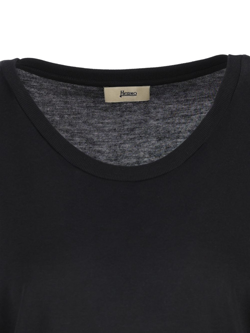 pleated round-neck T-shirt 4
