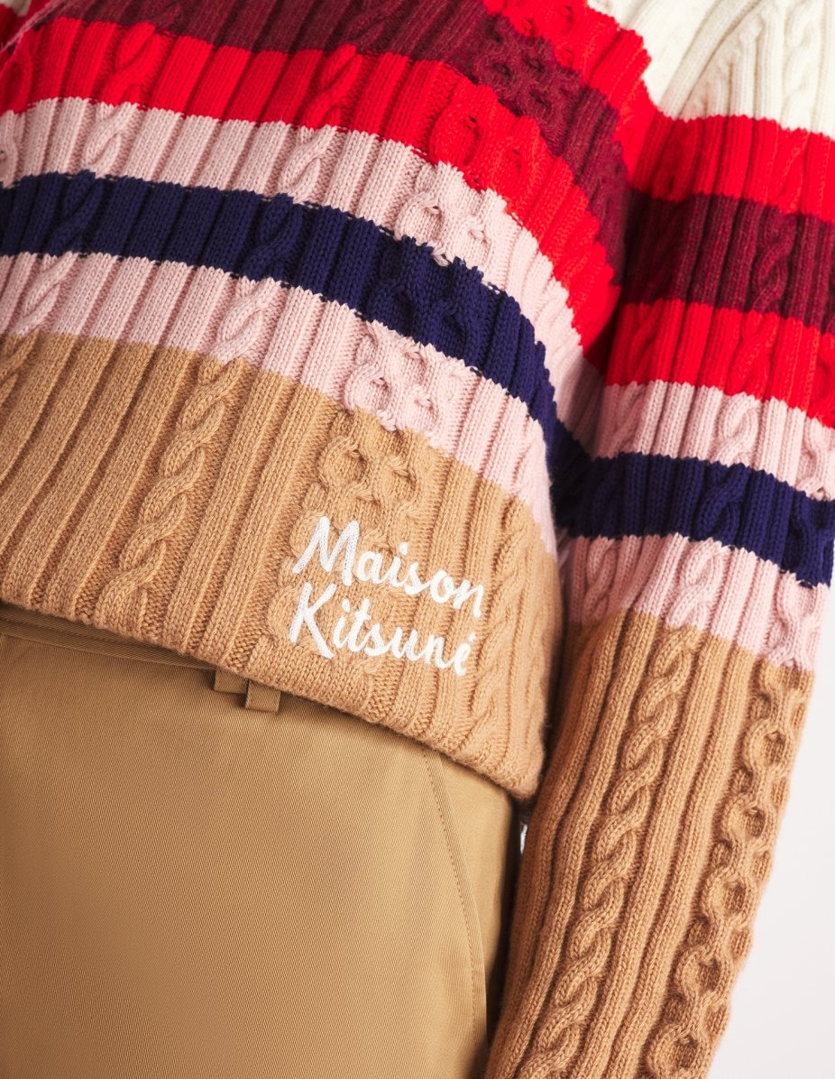 STRIPED CABLE JUMPER - 4