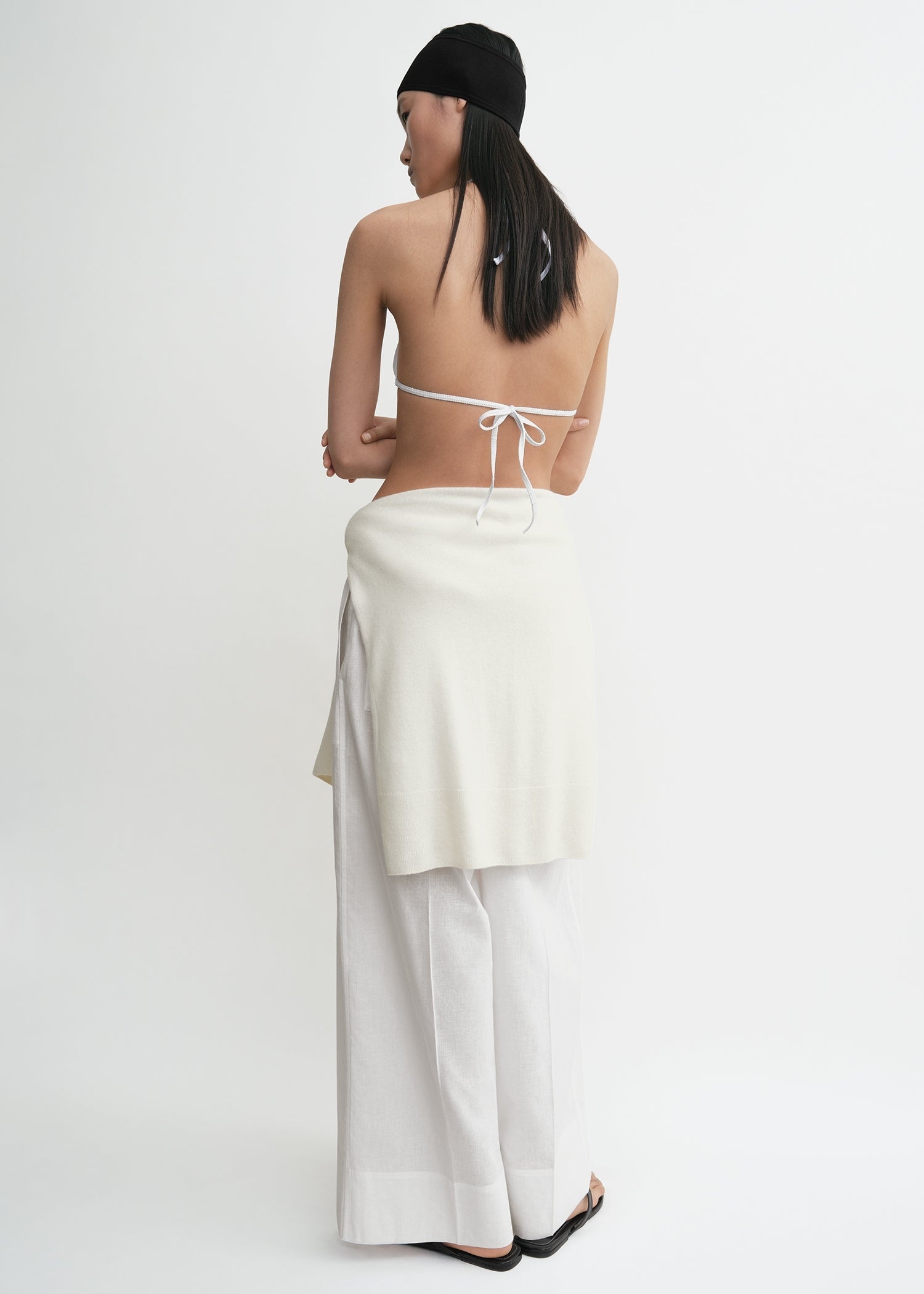 Monogram pointelle bikini top white - 5