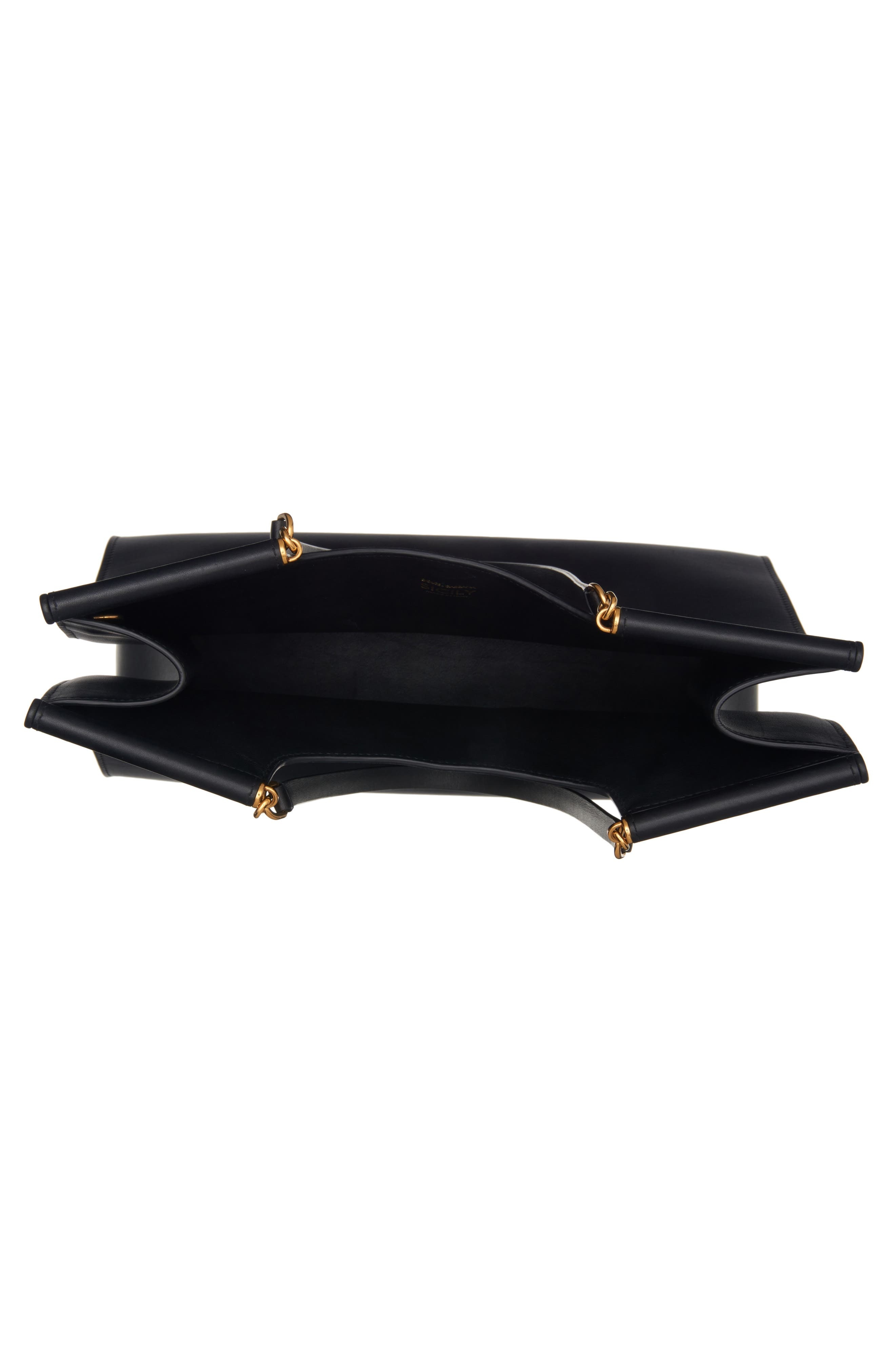 Dolce&Gabbana Sicily Leather Shopper in Nero at Nordstrom - 3