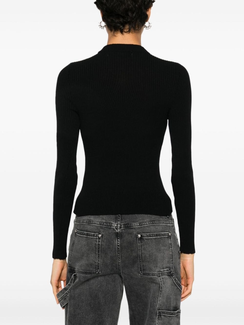 intarsia-logo sweater - 4