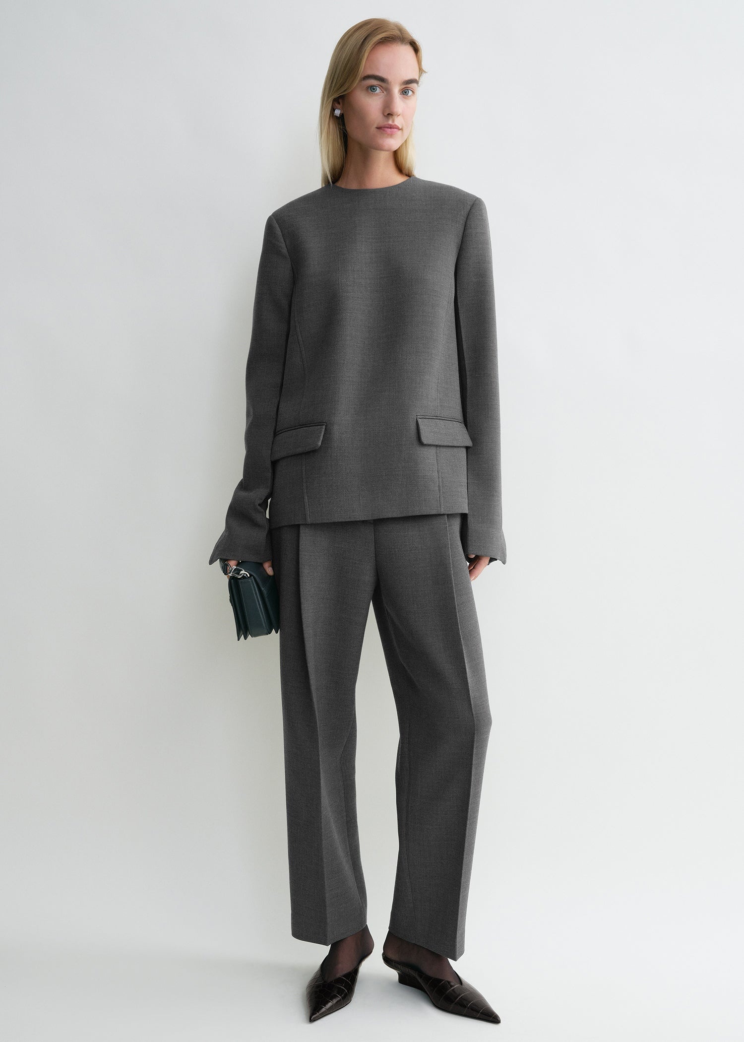 Pocket top grey melange - 2