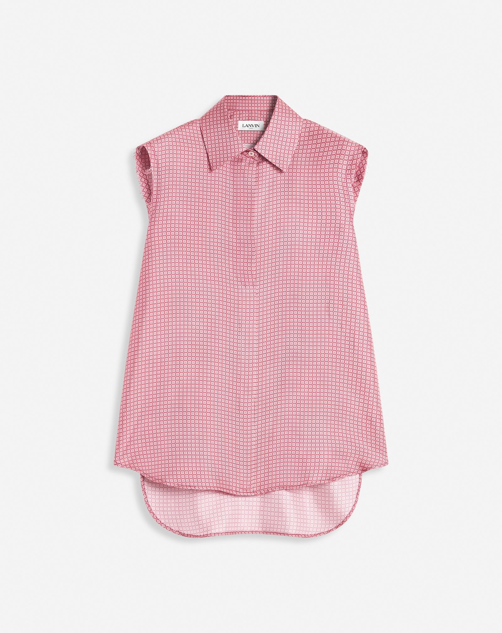 OVERSIZED PRINTED SLEEVELESS SHIRT - 1