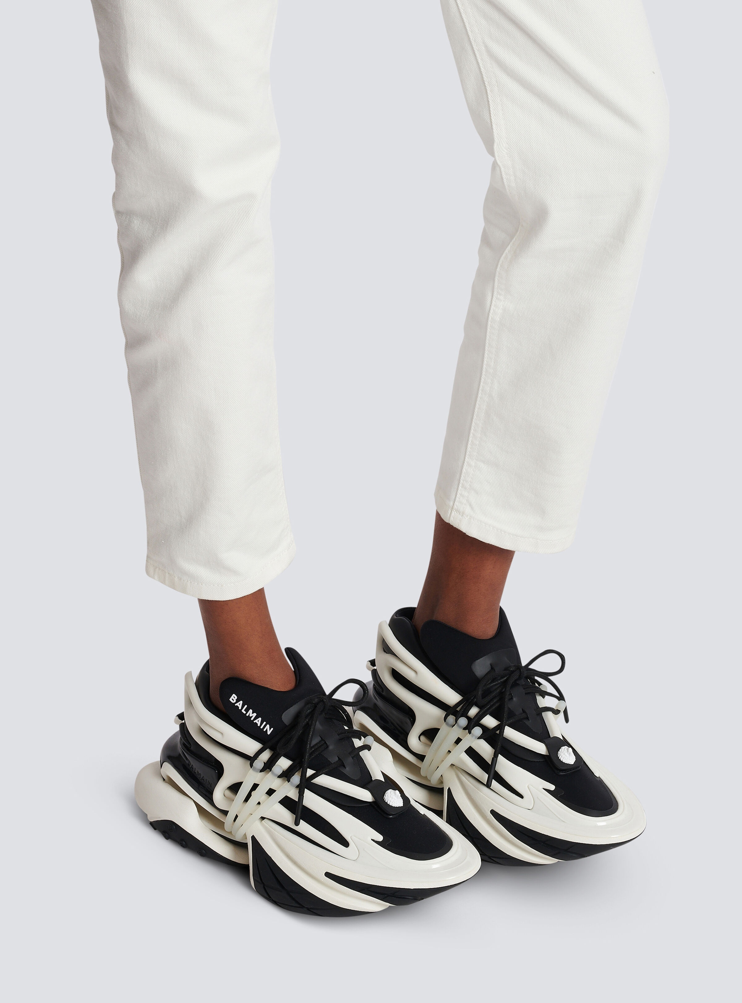 Unicorn trainers in two-tone neoprene and leather - 9