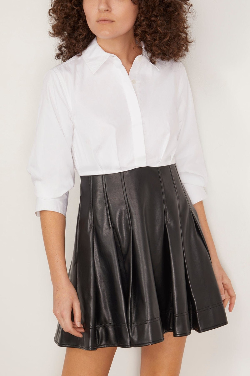 Padma Poplin Combo Mini Dress in Black Multi 3