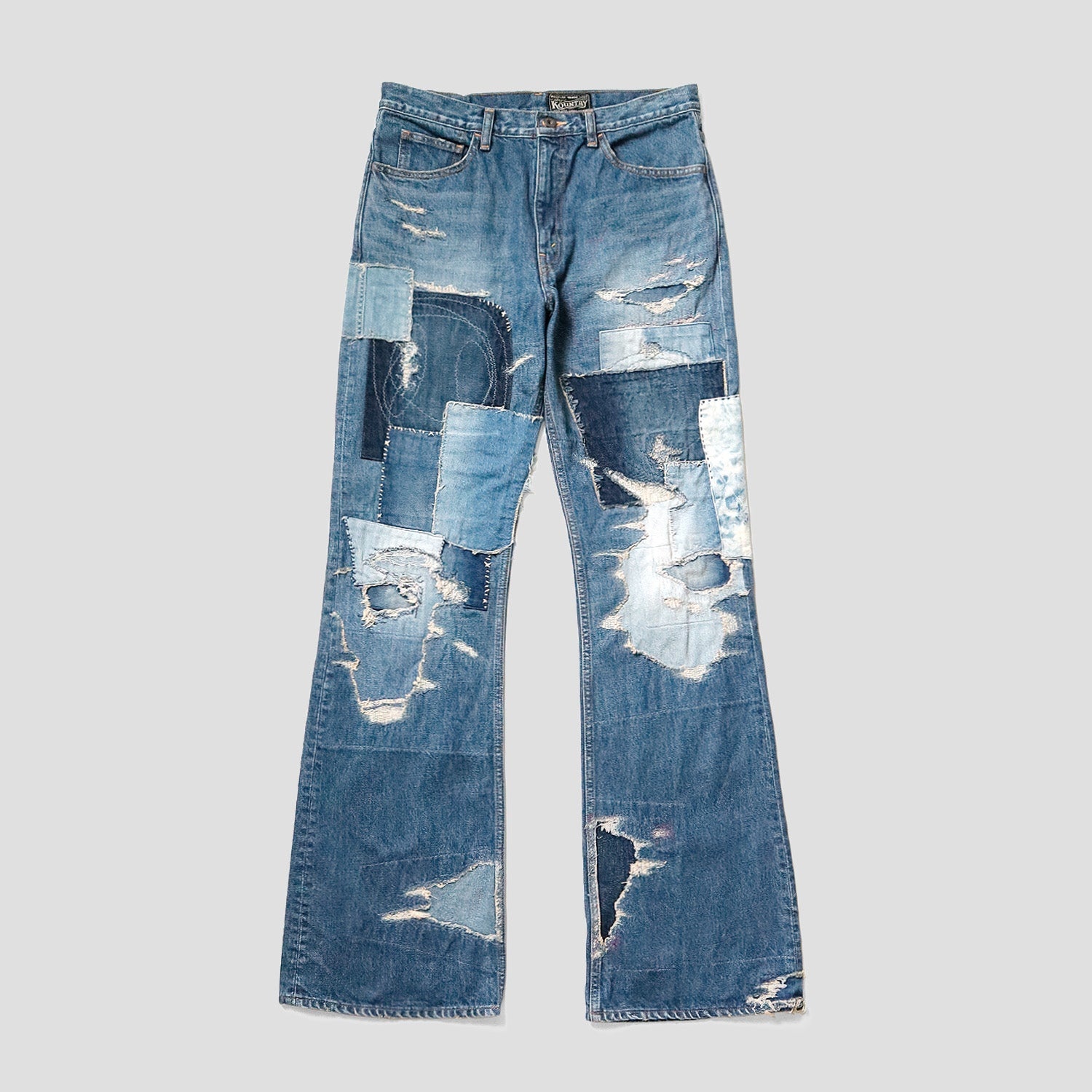 14oz DENIM 5P FLARE PANTS (CRAZY DIXIE REMAKE) - 1