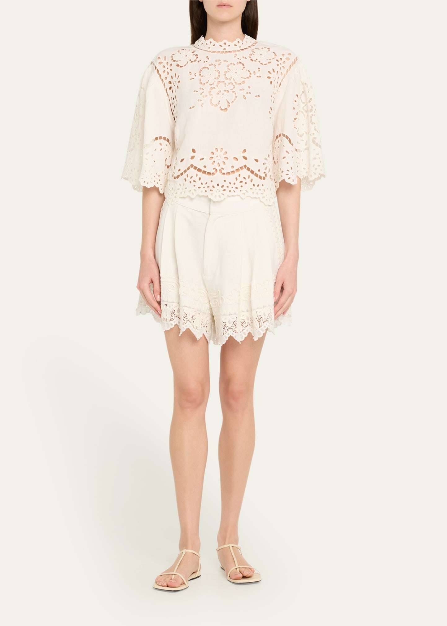 Iyla Embroidered Shorts - 2