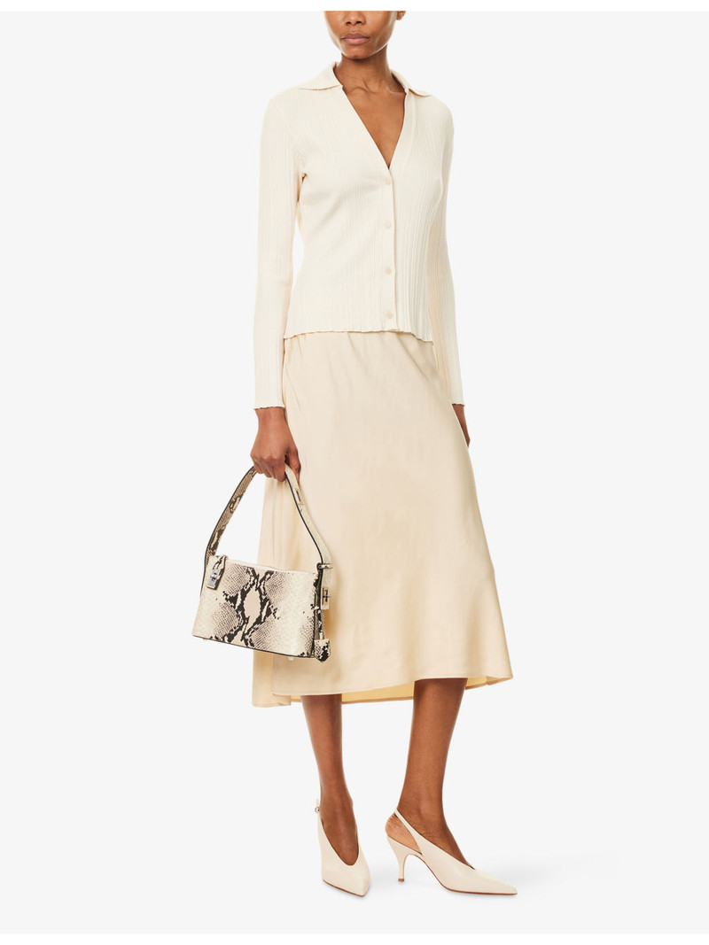 Vince Pull-On Satin Midi Slip Skirt outlook