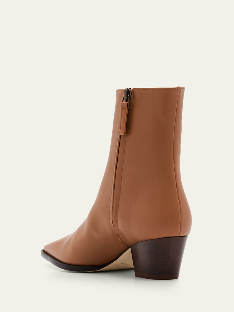 Manolo Blahnik Aliera Leather Booties outlook