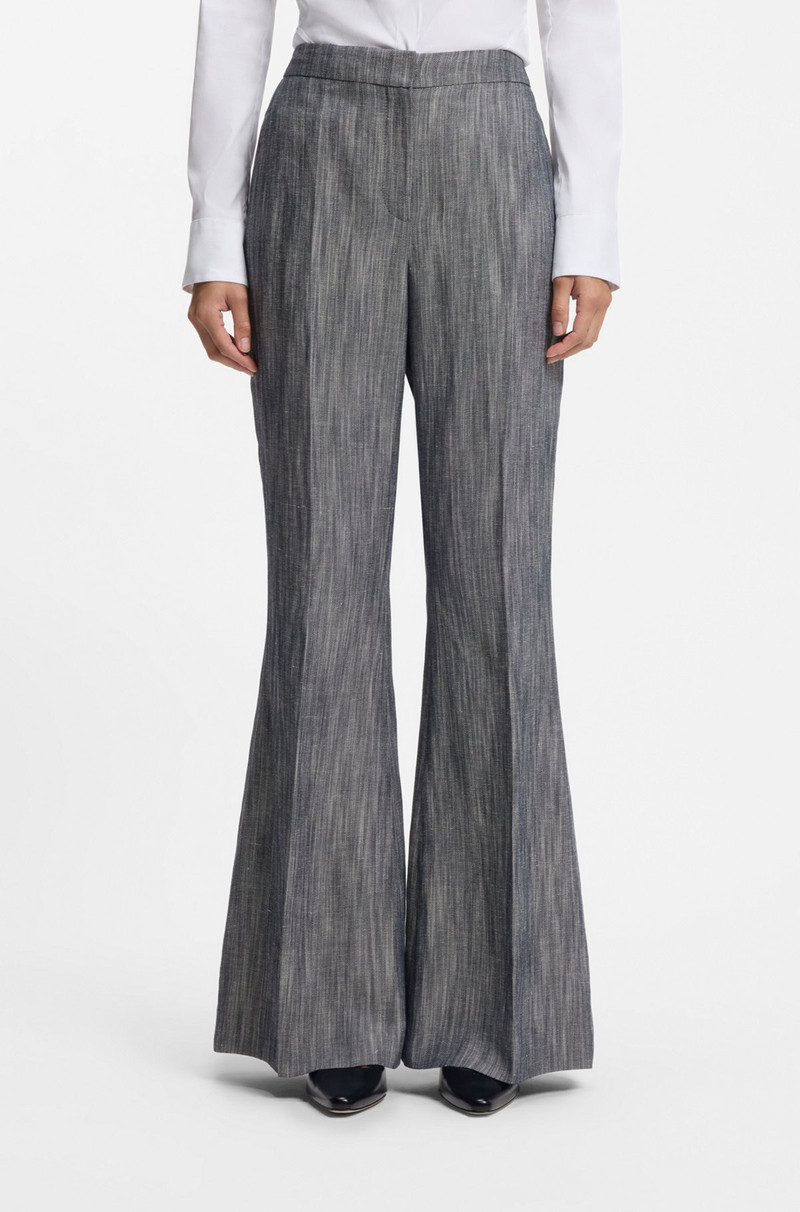 REGULAR-FIT TROUSERS IN MELANGE DENIM 2