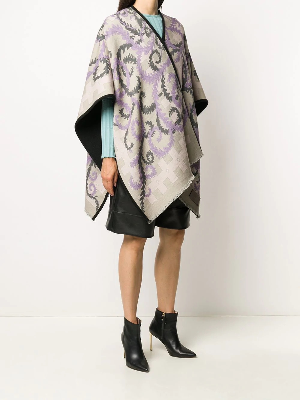 x Koché abstract-print oversize wool scarf - 3